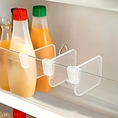 billige Kjøkkenutstyr og -redskap-20-pakning justerbare kjøleskapsdelerklips, multifunksjonelle kjøleskapsdørhylleorganisatorer, slitesterke plastskillevegger for tilpasset plasshåndtering