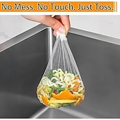 billige Kjøkkenutstyr og -redskap-400 stk. engangsposer til vasken, ultrafine elastiske nettingmatoppsamlere for kjøkkenavløp, anti-tilstoppingsfilternett for rester og hår &amp;Universal passform for avfallsfiltre til vasken