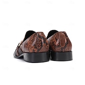 billiga Premium läder Loafers-Herr Tofflor och Slip-Ons Formella skor Finskor Promenad Läder Italienskt fullkornigt kohud Bekväm Halksäker Loafers Röd Brun