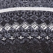 economico Maglioni Cardigan da uomo-Per uomo Felpa Cardigan Maglione con Zip A Coste Maglia Top Regolari Lavorato a maglia Geometrico Collo Alto Neutro Moda Casuale Abbigliamento quotidiano Abbigliamento Autunno Inverno Blu Grigio