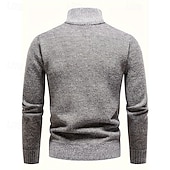 economico maglione pullover da uomo-Per uomo Felpa Maglioni con zip a un quarto Maglione a maglia Maglione lavorato a maglia A Coste Maglia Top Regolari Lavorato a maglia Pile Semplice Zip a un quarto Moda Streetwear Casuale
