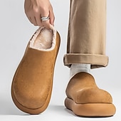 economico Zoccoli e pianelle da uomo-comode scarpe slip-on da uomo foderate in pelliccia: morbide, calde, perfette per ricevimenti di nozze rilassati e riunioni al chiuso