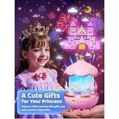 billige star galaxy projektorlys-nattlys for barn, leker med 15 filmer &amp;15 hvite lyder, oppladbart 1200 mAh nattlys for småbarn med 360° rotasjon, fjernstyrte enhjørningsgaver til jenter, leker for jenter 3-12 år gamle