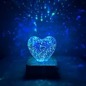 ieftine Lumini decorative-1 buc lampă de noapte cu artificii de dragoste 3D alimentată prin USB 11 * 9cm decorativ pentru dormitor living dining atmosferă pentru capul de pat lumini decorative cadouri
