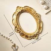 tanie Rzeźby-1 szt. Materiał żywiczny w stylu europejskim, trójwymiarowa, wzorzysta złota rama do dekoracji, dekoracja ścienna DIY, odpowiednia do zdjęć, dekoracja salonu, dekoracja miniaturowego domu