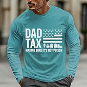  Αστείο ανδρικό μπλουζάκι με θέμα τον μπαμπά, φόρος, βεβαιώνοντας ότι δεν είναι δηλητήριο, μακρυμάνικα γραφικά μπλουζάκια, αμερικανική σημαία, καινοτομία, δώρο για την ημέρα του πατέρα, μπαμπάς,