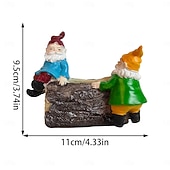 levne Dekorace na terasu-pryskyřičné figurky trpaslíků – zahrada &amp;dekorace na stůl, trpaslíci přátelství do květináčů, květináče na sukulenty, miniaturní krajinářské ozdoby, interiérové &amp;venkovní řemeslné sochy
