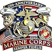  2 db 250. Évfordulós Az Egyesült Államok Tengerészgyalogsága  NAVY Emlékkitűző Tengerészgyalogság Hadsereg Katonai Jelvény Kitűző Ötvözet Gombos Kitűzők Veterán Kollekció Ajándék Ékszer a