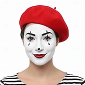preiswerte Accessoires-Barett Pantomimenkünstler Pantomime-Clown Zirkus Cosplay-Kostüm Erwachsene Herren Damen Halloween Karneval Party Leistung Verkleiden