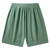 Χαμηλού Κόστους Casual σορτς-Ανδρικά Σορτσάκια Καλοκαιρινό σορτς Casual σορτς Κορδόνι Τσέπη Ελαστική μέση Σκέτο Άνεση Αναπνέει Μήκος γόνατος ΕΞΩΤΕΡΙΚΟΥ ΧΩΡΟΥ Διακοπές Αθλητισμός Καθημερινό Μπλε Λίμνης Μαύρο