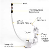 baratos Luzes decorativas-Lâmpada de posição de costura DC5V com alimentação USB, ponto/linha/cruz, infravermelha, magnética, para torno.