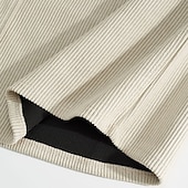 abordables camisa con botones para hombre-Hombre Camisa Camisa casual Camisa de playa Camisa de Pana Abotonar la camisa Negro Marrón Verde Ejército Albaricoque Gris Manga Larga Color sólido Diseño Diario Vacaciones Bolsillo Ropa Moda Casual