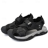 cheap Outdoor Sandals-Men's Navy Blue Sporty Sandals – Lightweight and Durable with Velcro and Adjustable Fit, Perfect for Outdoor Adventures