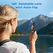 voordelige Actiecamera-4K HD actiecamera met 180° draaibare lens, beeldstabilisatie, 1,9 inch scherm, 2000 mAh batterij, lichtgewicht, ideaal voor vloggen. &amp;reis- en vlogapparatuur: strak design, duurzame constructie,