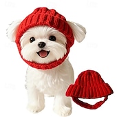 economico collezione calda e riscaldata-berretto caldo in maglia per animali domestici, berretto antivento per Halloween, copricapo accogliente per cani per il freddo, cappello per cuccioli elegante e comodo