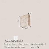 olcso Beltéri falilámpák-natúr sárga travertin kőből készült falikar japán stílusú wabi sabi beltéri fali lámpa konyhába, hálószobába, nappaliba, fésülködőasztalhoz, g9 üveg fali lámpa