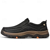 ieftine Pantofi casual slip-on-Teniși bărbătești maro din piele întoarsă și piele ecologică, cu design respirabil – încălțăminte sport și rezistentă, perfectă pentru activități în aer liber, alergare și ținute casual
