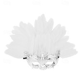 abordables Accesorios-Accesorios de samba para carnaval de Río 2026, tocado de plumas de avestruz amarillas para mujer, tocado con lentejuelas y diamantes de imitación, disfraz de bailarina de carnaval, disfraz de