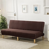 abordables Couverture du canapé Futon-Housse de canapé-lit extensible en tissu imprimé, disponible en 3 tailles différentes, housse de canapé sans accoudoirs, housse de banc élastique, protection décorative pour le Nouvel An, décoration