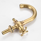 cheap Bathroom Sink Faucets-Bathroom Sink Faucet - Rotatable Electroplated Mount Outside Single Handle One HoleBath Taps