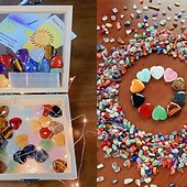 abordables Saint Valentin-Lot de 30 pierres de cristal naturelles polies en forme de cœur | Pierre précieuse en cristal de guérison en forme de paume | Assortiment de quartz rose et d'améthyste en vrac, idéal pour le yoga, la