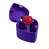 billige Statuer-hjerteformet overraskelsesspøkeboks med hemmelig rom &amp;overraskelsesmekanisme - romantisk nyhetsgave til valentinsdagen, fester, vitser - roseboks for frierier, unnskyldninger, arrangementer