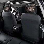 זול כיסויי בד-2 יחידות כיסויי משענות ראש לרכב עם הדפסה מצוירת של חיות חמודות, ללא מילוי, אביזרי פנים לרכב, כיסויי משענות ראש אוניברסליים לרכב, קישוטי פנים לרכב, מתאים לשימוש בכל מזג אוויר ללא מילוי