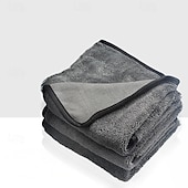 abordables Les serviettes-Serviette de nettoyage auto, serviette en microfibre sans traces pour le lavage de voiture, chiffon tressé ultra-absorbant, idéal pour sécher et polir les véhicules.