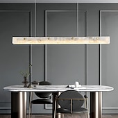economico Design della linea-Lampadario a sospensione a led classico in marmo da 100 cm, oro, luce interna, sala da pranzo, per soggiorno