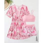 זול טנקיני וביקיני לגלישה-בגדי ריקוד נשים סטים של ביקיני בגד ים ביקיני גבוה עם מותן מרופד טרופי הגנת UV גמישות גבוהה ללא שרוולים בגדי ים גלישה צלילה שנרקול קיץ