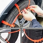 cheap Heating &amp; Cooling-10/20/30pcs Universal Reusable Non-Slip Polyethylene Tire Chains – Universal Anti-Skid Snow Tire Traction Chains for Cars, SUVs &amp; Trucks, Easy Installation, Durable Emergency Winter Driving Aid