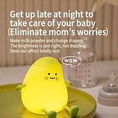 tanie Światła nocne-Miękki silikon mango z funkcją ładowania, lampka nocna z funkcją ładowania, uchwyt na telefon, Boże Narodzenie, Nowy Rok, święta, prezent urodzinowy, dekoracja wnętrz, sypialnia, światło, ładowanie