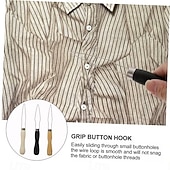 preiswerte Kunst, Handwerk und Nähen-3-teiliges Knopfhaken-Set, praktisches Ankleidewerkzeug für Senioren und Menschen mit Arthritis, Knopfhilfe für Hemden, Jacken und Bekleidungsaccessoires