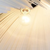 cheap Lantern Design-Chandelier White - Modern Minimalist Parchment Living Room Dining Room Bedroom Warm Light LED Lamp Hanging Chandelier