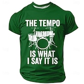  Herren Musik Lustiger Slang T Shirt Kurzarm T-Shirt 3D-Druck Rundhalsausschnitt Hemd Mode Täglich Täglich Straße Blau Schwarz Rote Sommer Frühling Bekleidung S M L XL XXL XXXL