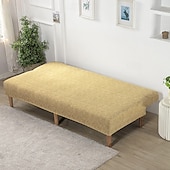 abordables Couverture du canapé Futon-Housse de canapé-lit extensible en tissu imprimé, disponible en 3 tailles différentes, housse de canapé sans accoudoirs, housse de banc élastique, protection décorative pour le Nouvel An, décoration
