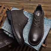 preiswerte Arbeitsschuhe-Lässige gelbe Herren-Ankle-Boots – bequem, stilvoll mit weichem Futter, ideal für legere Hochzeiten und Veranstaltungen im Freien