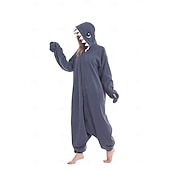 ieftine Costum de animal-Pijamale Kigurumi Costum de grup Costumul Onesie Animal Rechin Cald Confortabil Capișon Lână  Adulți Bărbați Pentru femei Unisex Halloween Carnaval Petrecere Performanță homewear Îmbrăcați-vă