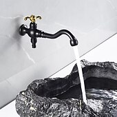 preiswerte Waschbeckenarmaturen-Waschbeckenarmatur - drehbar Chrom Wandinstallation Einhebel EinlochBath Taps