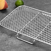 baratos Grills &amp; Outdoor Cooking-Grelha desidratadora multicamadas em aço inoxidável, acessórios para fritadeira a ar de 3 níveis, grelha removível para secagem e cozimento a vapor, ideal para assar e cozinhar em fritadeira a ar e