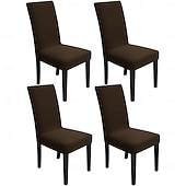 billige stoltrekk-Vanntett stoltrekk tykt jacquard stretch heldekkende ett stykke spisestuestoltrekk bordstolsett 2 4 6 deler