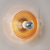 ieftine Aplici de Interior-Lampă de perete rotundă din sticlă cu 1 bec, model modern Art Deco, pentru dormitor