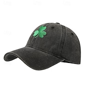 cheap Couples' &amp; Group Costumes-Clover Embroidered Baseball Cap St. Patrick's Day Lightweight Adjustable Sun Hat For Men and Women