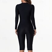 preiswerte One Pieces Rash Guards-Damen Anti UV Shirt Badeanzug Einteilige Patchwork Reißverschluss UV Schutz Hohe Elastizität Langarm Bademode Surfen Tauchen Schnorcheln Sommer