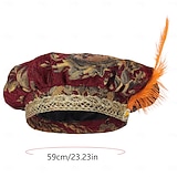 preiswerte Zubehör und mehr-Retro Vintage Mittelalterlich Renaissance Hut Prinz Vampir Edelmann Kostüm Herren Maskerade Party Erwachsene Hut