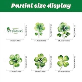 Χαμηλού Κόστους Ημέρα του Αγίου Πατρικίου-5 φύλλα αυτοκόλλητα παραθύρου για την ημέρα του Αγίου Πατρικίου, στατικά αυτοκόλλητα με ιρλανδικό τετράφυλλο τριφύλλι, αυτοκόλλητα γυαλιού με ατμόσφαιρα εορταστικού πάρτι για διακόσμηση καταστήματος