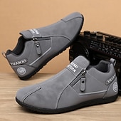 economico Scarpe Casual Slip-On-scarpe slip-on beige da uomo con tomaia morbida: comode scarpe da tutti i giorni per un abbigliamento casual e un comfort che dura tutto il giorno