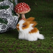 Недорогие Пасха-4 фигурки пасхальных кроликов ручной работы — универсальный праздничный декор для дома &amp;полка для демонстрации, неэлектрическая, без перьев, идеально подходит для Рождества, Хэллоуина, Хануки, Дня