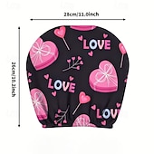 cheap Slipcovers-2pcs Cute Flower Love Heart Print Headrest Covers, Valentine's Day Heart-Eyed Girl Car Headrest Protector, Interior Decor, No Filling, Easy to Install and Wash, Suitable for Long-Distance Travel Naps