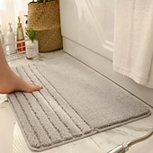 preiswerte Badezimmermatte-Dicke, hochflorige Eingangsmatte, saugfähig und rutschfest, Türvorleger, Badezimmer-Willkommensmatte, Teppich